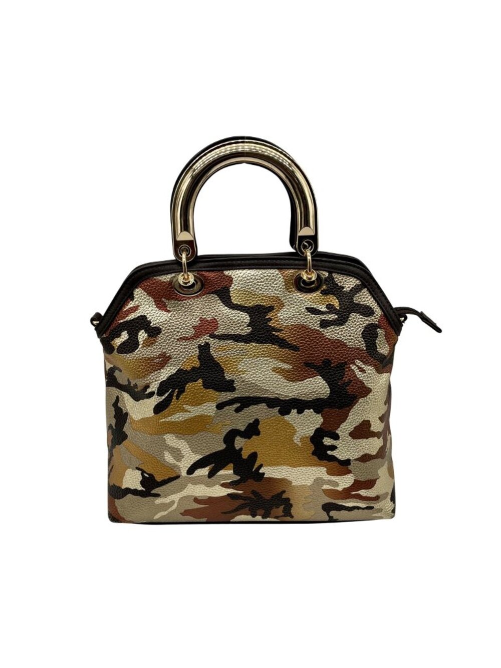 Camouflage Faux Leather Print Shoulder Bag